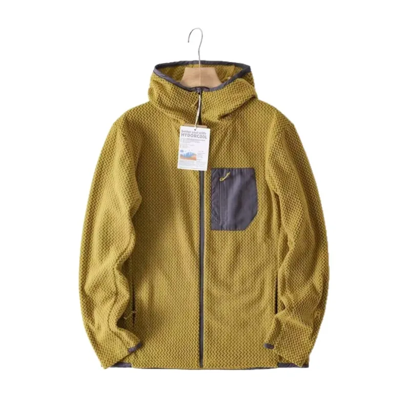 Mantel Ritsleting Pria Berkualitas Tinggi untuk Musim Gugur/musim dingin Mantel Hoodie Hangat Modis dan Serbaguna Sweater Kebugaran Olahraga Kasual — image 10