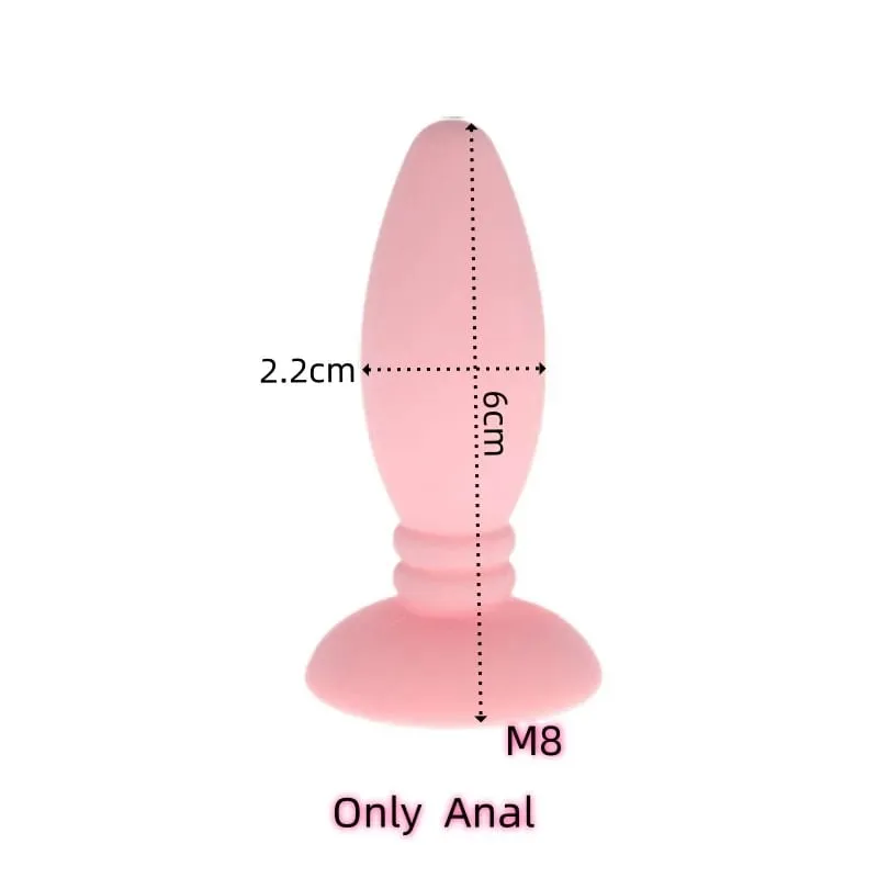 Malý silikonový anální kolík Dildo vaginální kolík s odnímatelným falešným měkkým liščím králičím ocasem pro pár erotických pomůcek s dilatátorem análních korálků