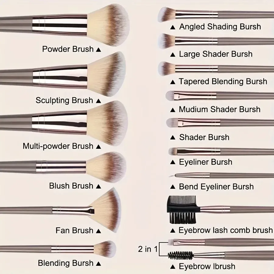 Valentine's Day Makeup Brush Set Multifunctional Face Eye Blush Powder Contour Foundation Tool Kit Full Set of Makeup Brushes