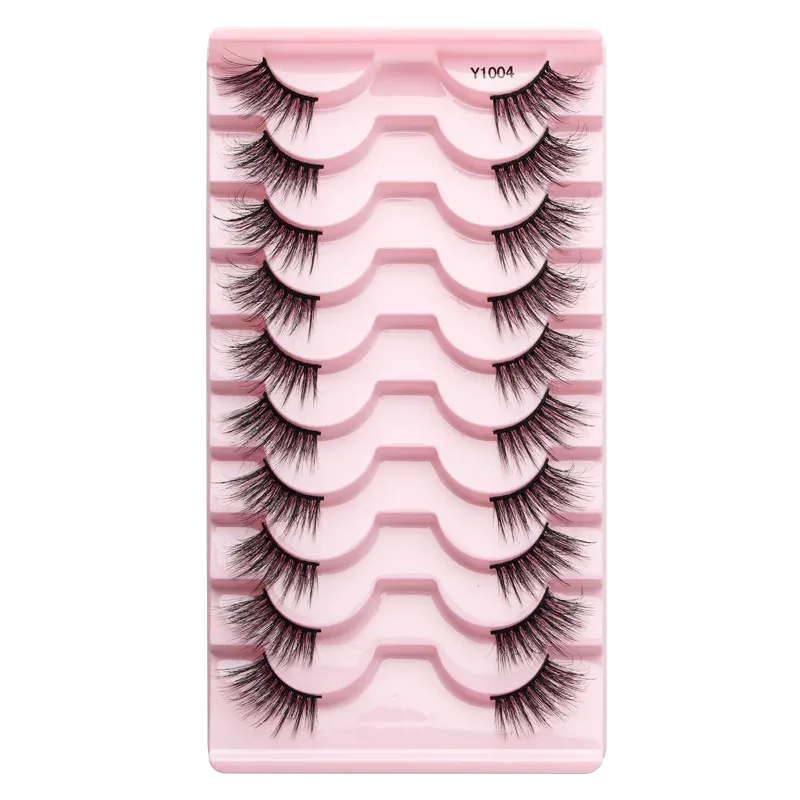 Poloviční řasy Přírodní načechrané umělé řasy Cat Eye Lash 3D Umělé norkové řasy Soft Winged Eyelash Extension Makeup Tool — image 16