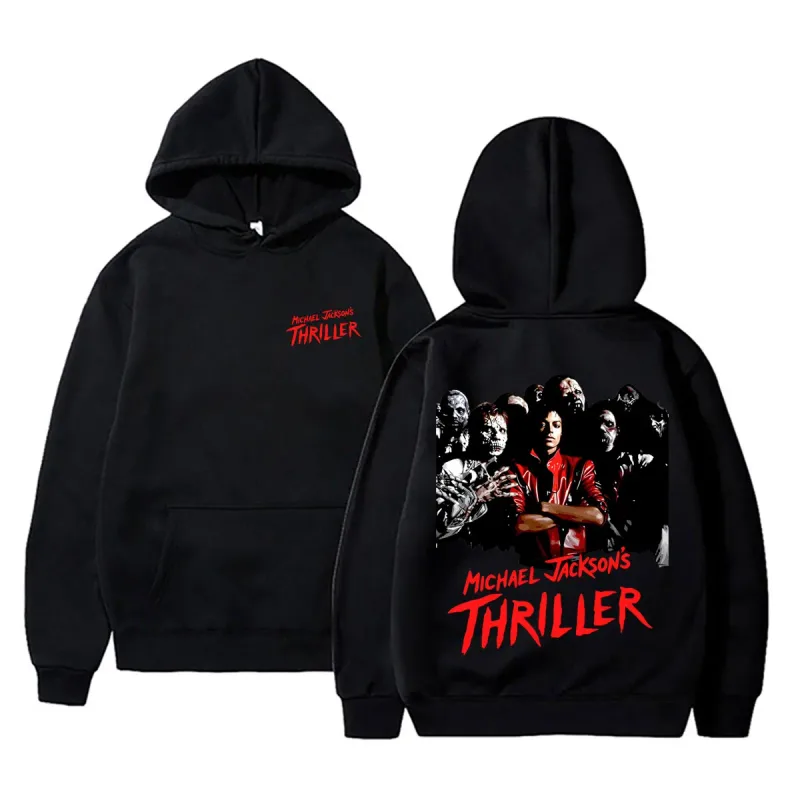 2026 new Classic Vintage Michael Jackson Thriller Hoodie Men Women Retro Gothic Rock Horror Sweatshirts Men's Punk Streetwear
