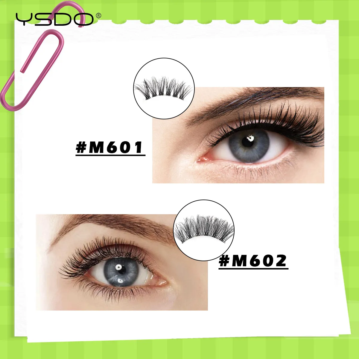 Poloviční řasy Přírodní načechrané umělé řasy Cat Eye Lash 3D Umělé norkové řasy Soft Winged Eyelash Extension Makeup Tool — image 4