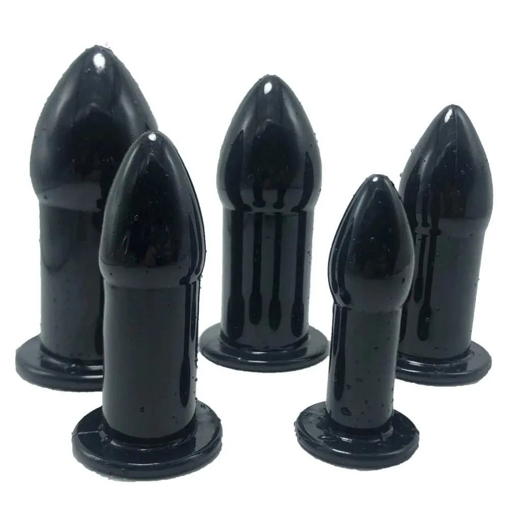 5PCS/Set Anal Plug Bullet Shape Butt Plug Trainer Kit Dilator Progressive Training Adult Sex Toy for Women Men Couples Gear