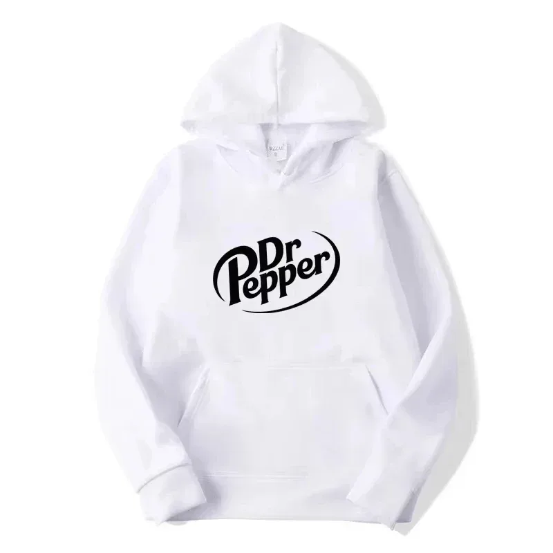 Dr Pepper Hoodie Soda Cola Vintage Beverage Retro Aesthetic Y2K Fashion Black Oversized Casual Sport Sweatshirts