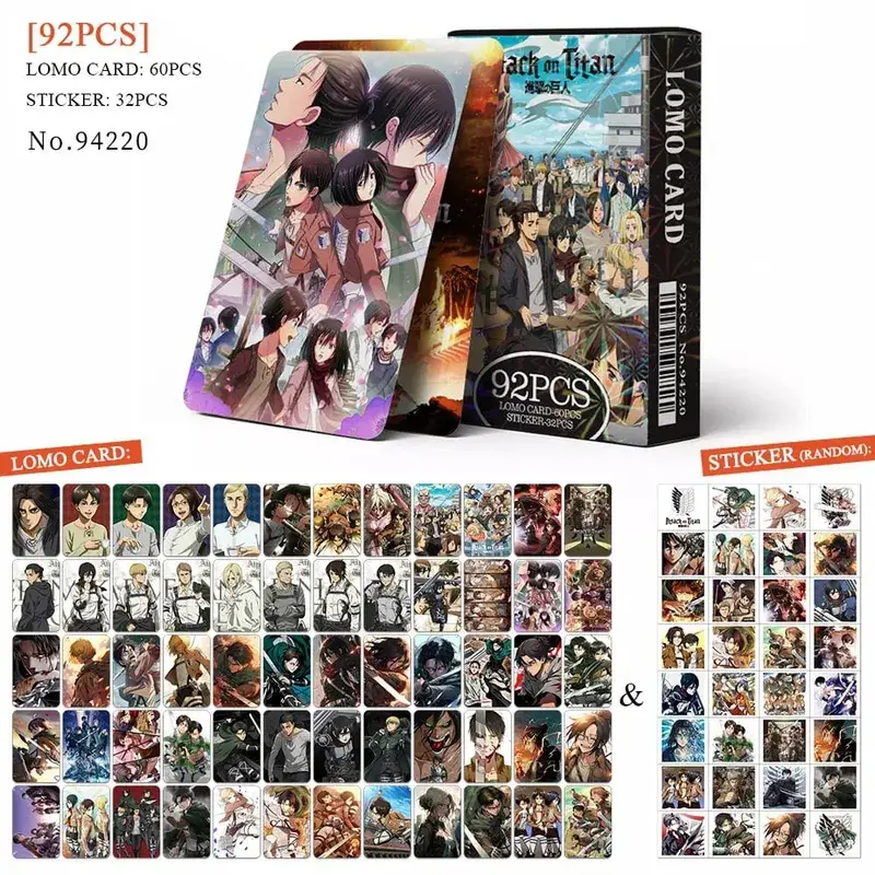 Anime Attack on Titan‌ Lomo Card Pohlednice Hračka Haikyuu Lékárnické deníky Honkai Star Rail Collection Karty s nálepkami Dárek