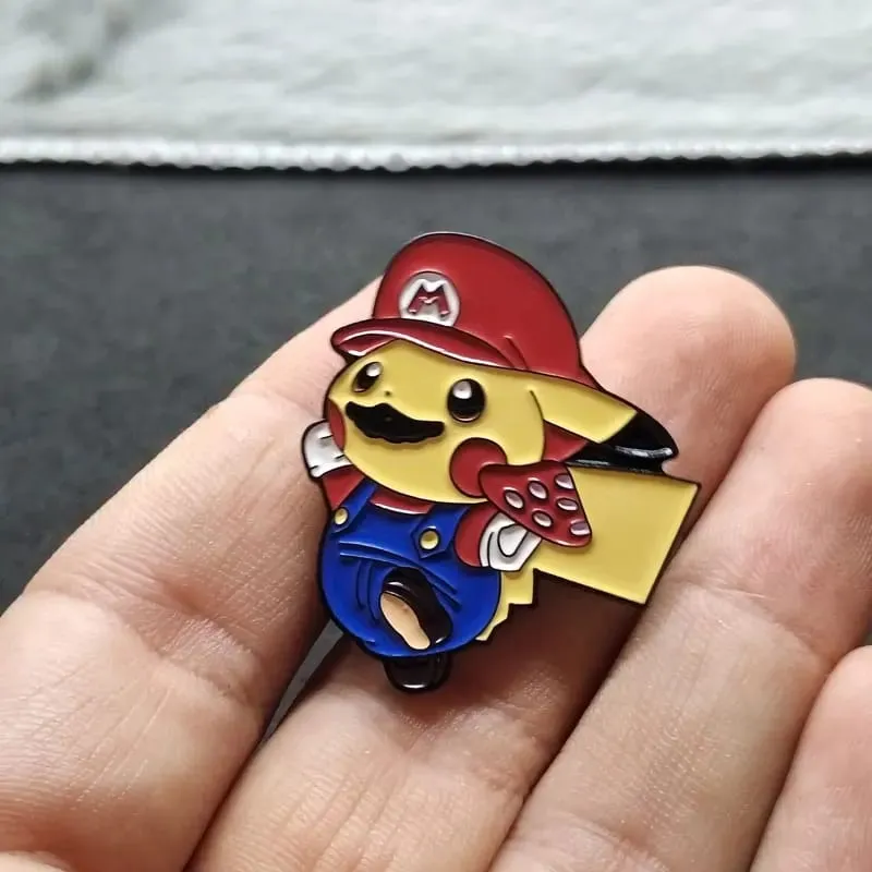 Épinglette en émail Pokemon Pikachu pour sacs à dos, broches en fer, Badges à la mode pour vêtements, bijoux cadeaux