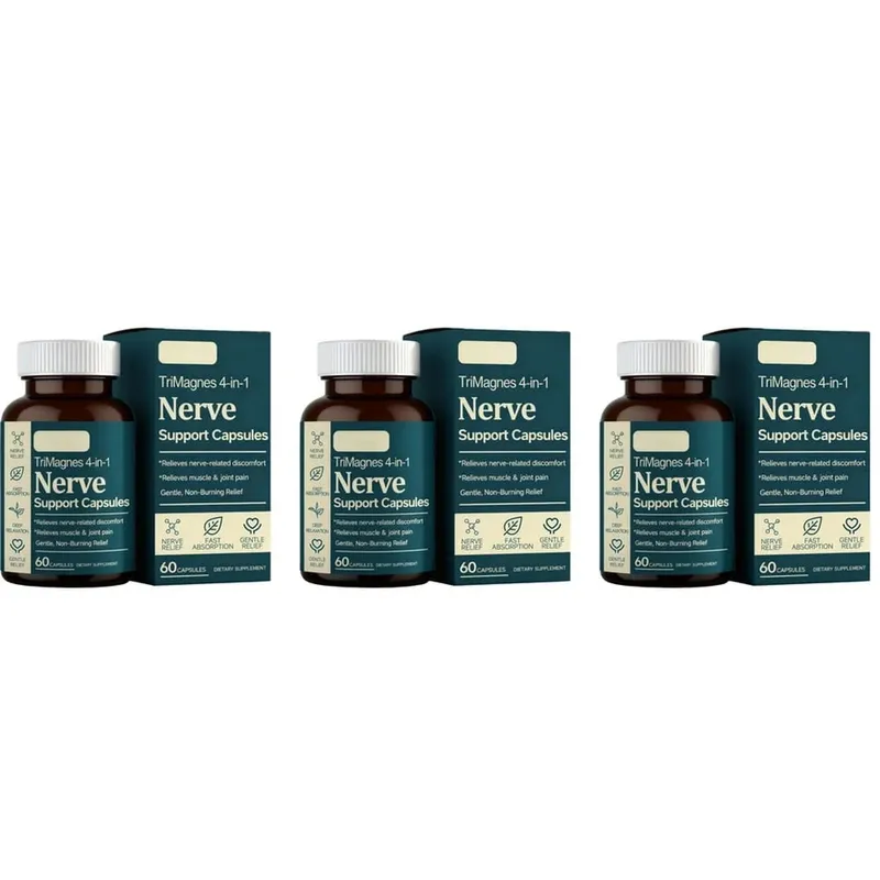 Magnesium Citrate Glycinate Malate Capsules with Turmeric Extract Supports Nerve Health Muscle Relaxation Sleep Wellness 60 Ct
