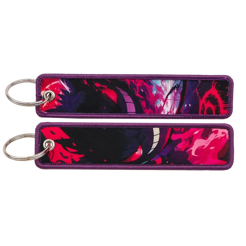 Pokémon Anime Elf Monsters Keychain for Cars Backpack Key Holders Embroidery Keyrings Key Tag Jet Tag Accessories Gifts 1pcs