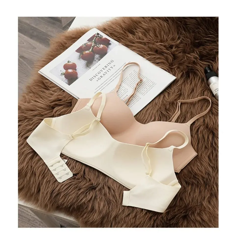 Soft Comfort Wireless Bra Breathable Fabric Thin Cup Push Up Bra Gathered Design Non-Wire Tube Top Bras Lingerie Beauty