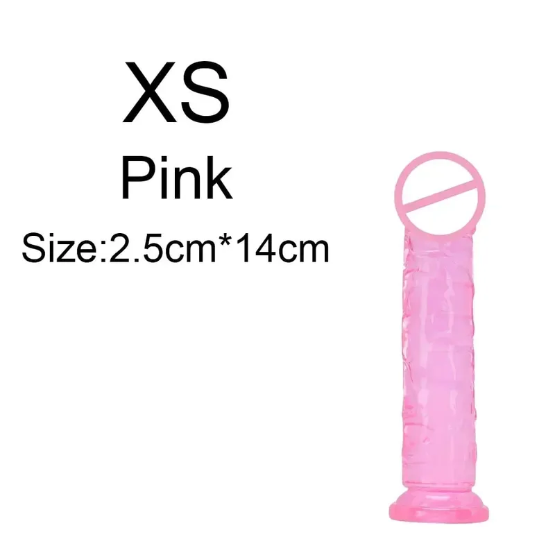 Super Cheap 6 Sizes Realistic Soft Jelly Dildo Butt Plug Anal Plugs Adult Sex Toy for Women and Men Vaginal and Anal Masturbator