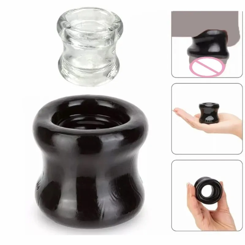 Stretcher Penis Rings Enlarger Erection Silicone Sleeves For Penis Enlargement Extender Testis Restraints Penis Rings Sex Toys