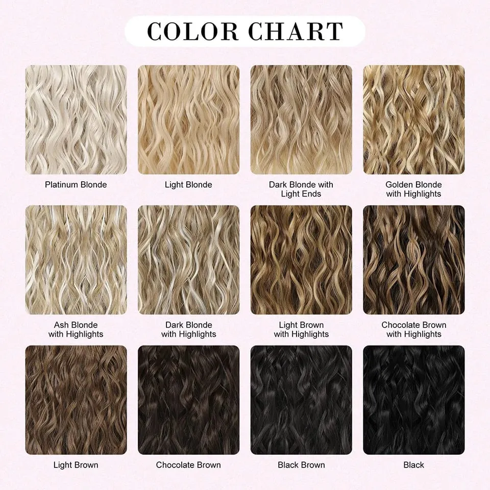 12 inch Four Piece Water Ripple Short Roll Clip Hair Extensions Suitable For Women's Daily Gatherings Gestivals And Celebrations — image 6