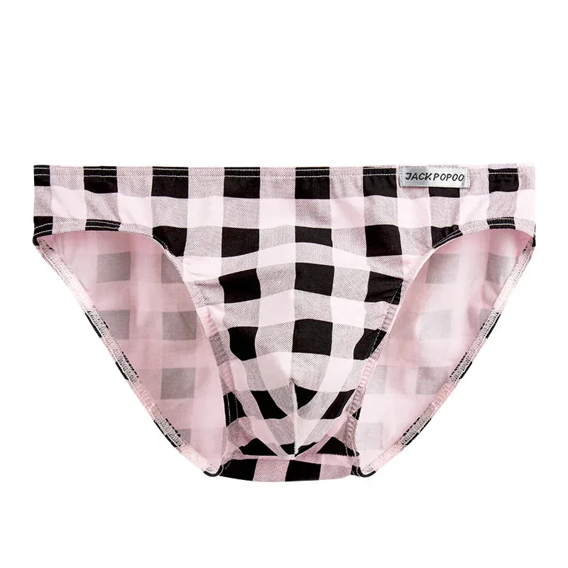 Kẻ Sọc Thời Trang Quần Lót Cotton Mềm Mại Co Giãn Nam Quần Đùi Thoáng Khí Thoải Mái Thanh Niên Quần Lót Nam Gợi Cảm U Phồng Túi Quần Lót — image 2