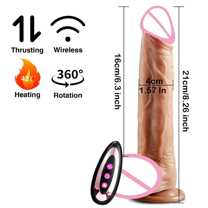 Long Dildo Vibrators for Women Heating Telescopic Machine Sex Toys Super Big Dick Large Realistic Penis Huge Dildos Vibrator — image 8