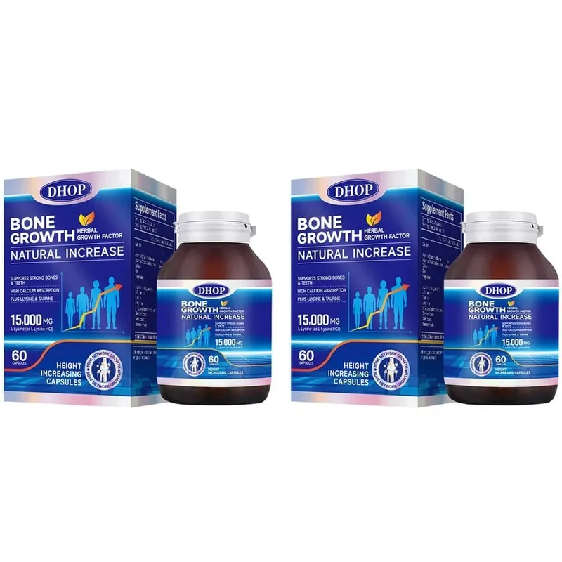 Bone Growth Natural Increase Capsules with L-Lysine Vitamin D3 Calcium & Zinc; Supports Strong Bones & Teeth 60 Capsules — image 9