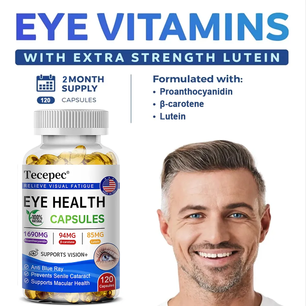 Lutein +Proanthocyanidin - Super Vision Support Supplement Supports Eye Health 120 Softgels
