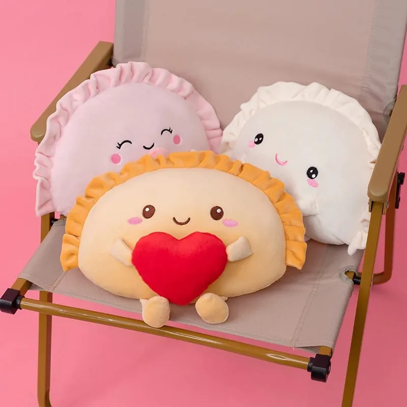 Porte-clés d'oreiller en peluche de boulettes mignonnes 13/35cm, boulettes alimentaires colorées multi-saveurs, jouet doux Kawaii, boulettes frites avec cœur rouge