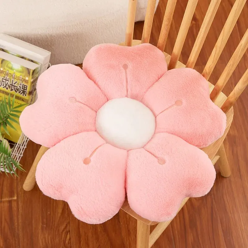 Plush Pillow Comfortable Daisy Flower Shaped - Cute Decorative Pad for Bed and Sofa Soft Polyester Fabric