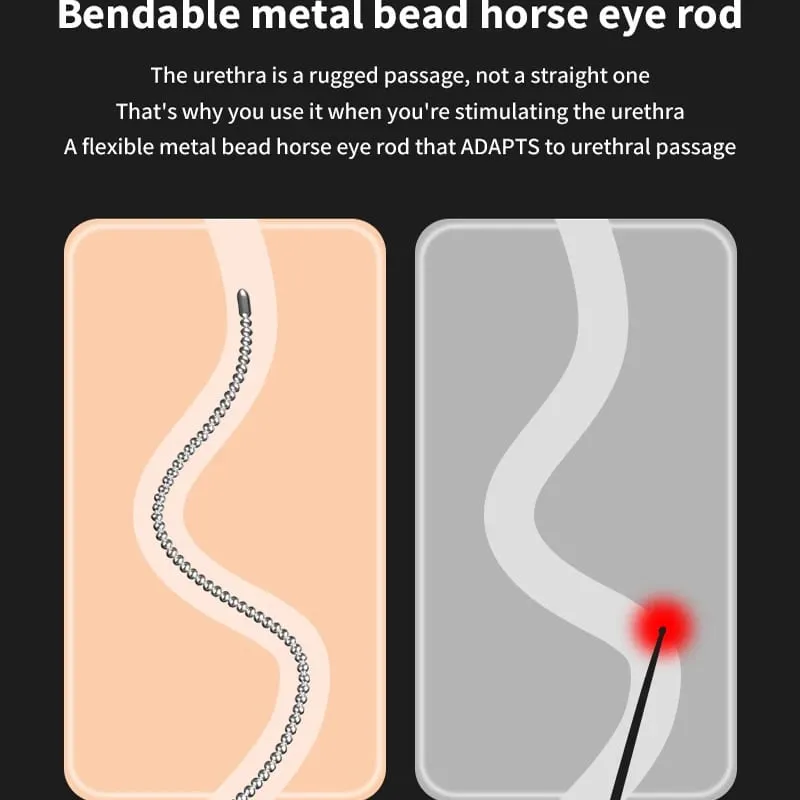 Metal Horse Eye Stick Penis Plug Urethra Bead Can Electro Shock Urethral Stimulator Sounding Masturbation Climax Sex Toy for Men