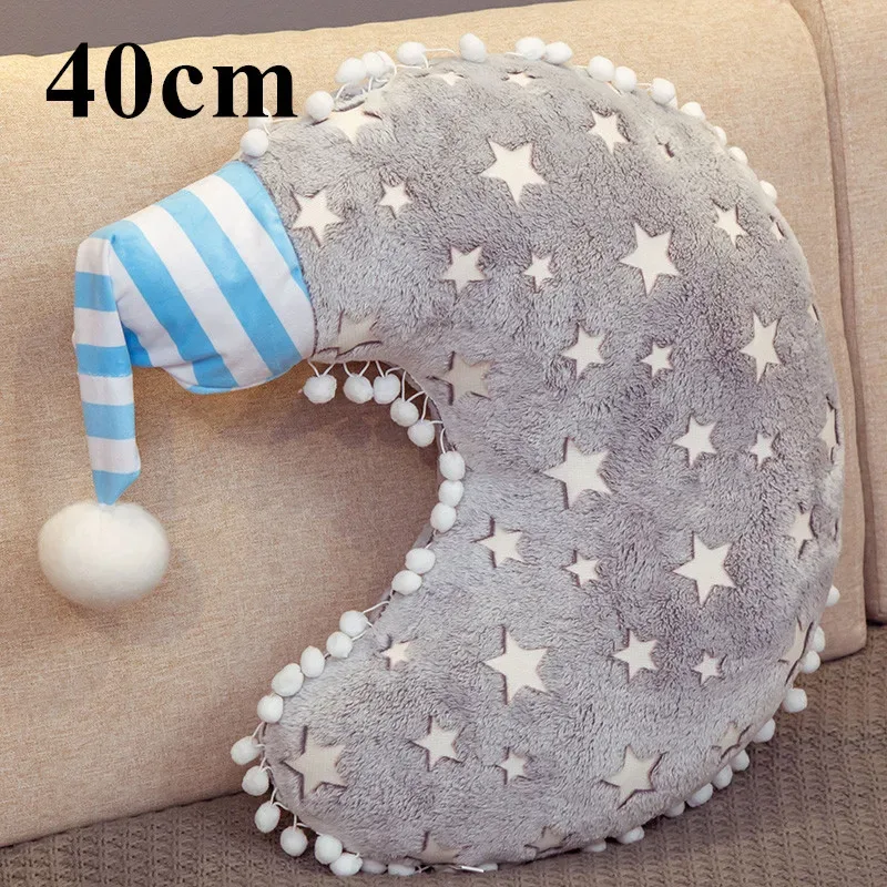 INS Plüsch Sky Serie Leuchtende Wolke Mond Sterne Kissen Weiche Kissen Kawaii Gefüllte Plüsch Spielzeug Für Kinder Baby Kinder Spielzeug mädchen Geschenk