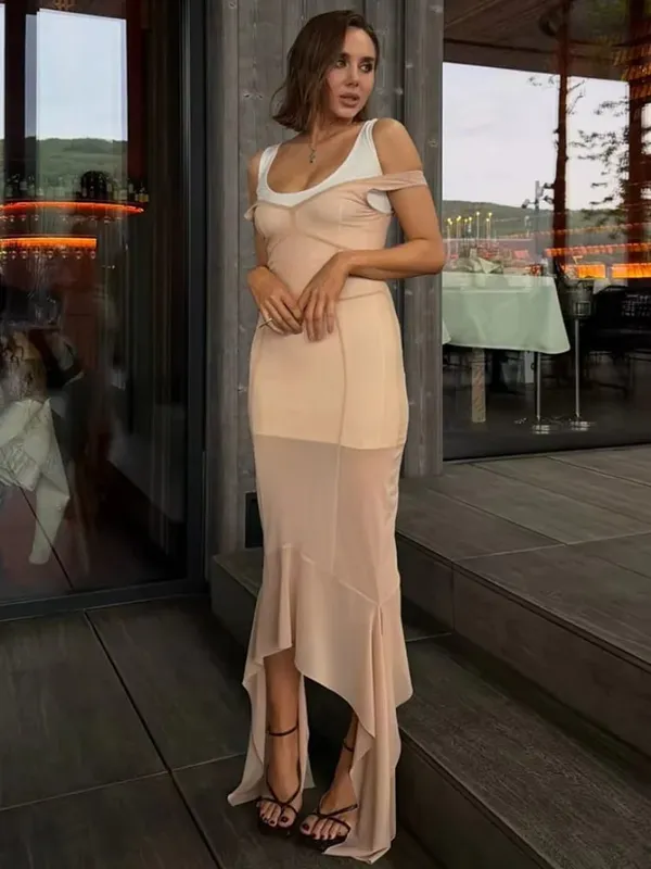 Sexy nahé šaty s výstřihem do V s výstřihem do V, Dámské Elegantní Skládané šaty Bez rukávů Úzké stahovací šaty 2026 Letní Party Neformální Streetwear — image 9