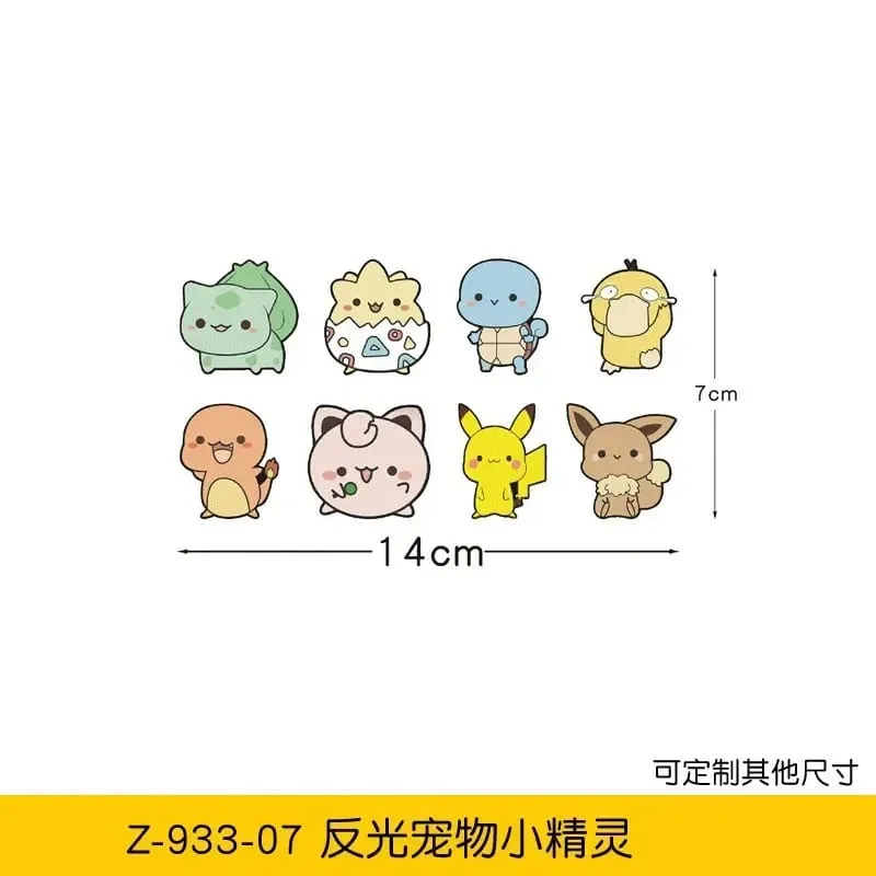 20 Arten Pokemon-Autoaufkleber, Anime-Figur, Pikachu, Gengar, Eevee, Charmander, niedliche Cartoon-Puppe, kreative Aufkleber, Geburtstagsgeschenke