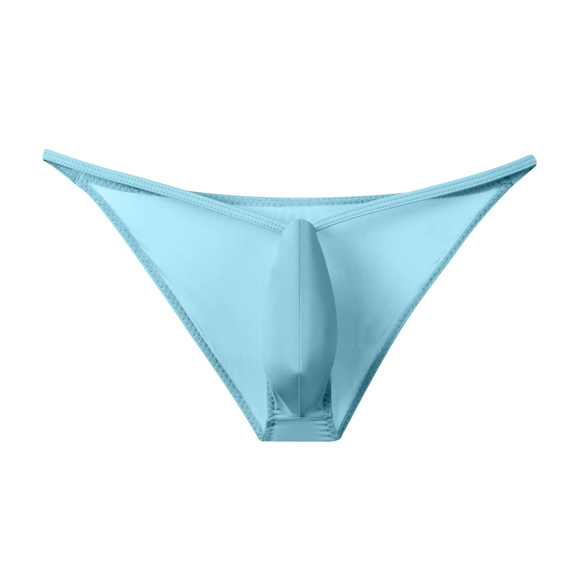 New Novelty Sexy Upturned Men's Briefs Ice Silky Low Rise Thin Belt Underwear Male Stretch Panties Solid Tight Underpants