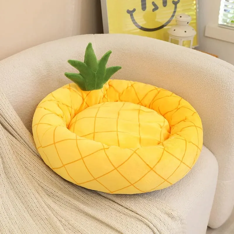 Pet Bed Shark Pineapple Shaped Soft Warm Nest Sleep Available All Seasons Specially Designed For Cats And Dogs Pet Gift — image 9
