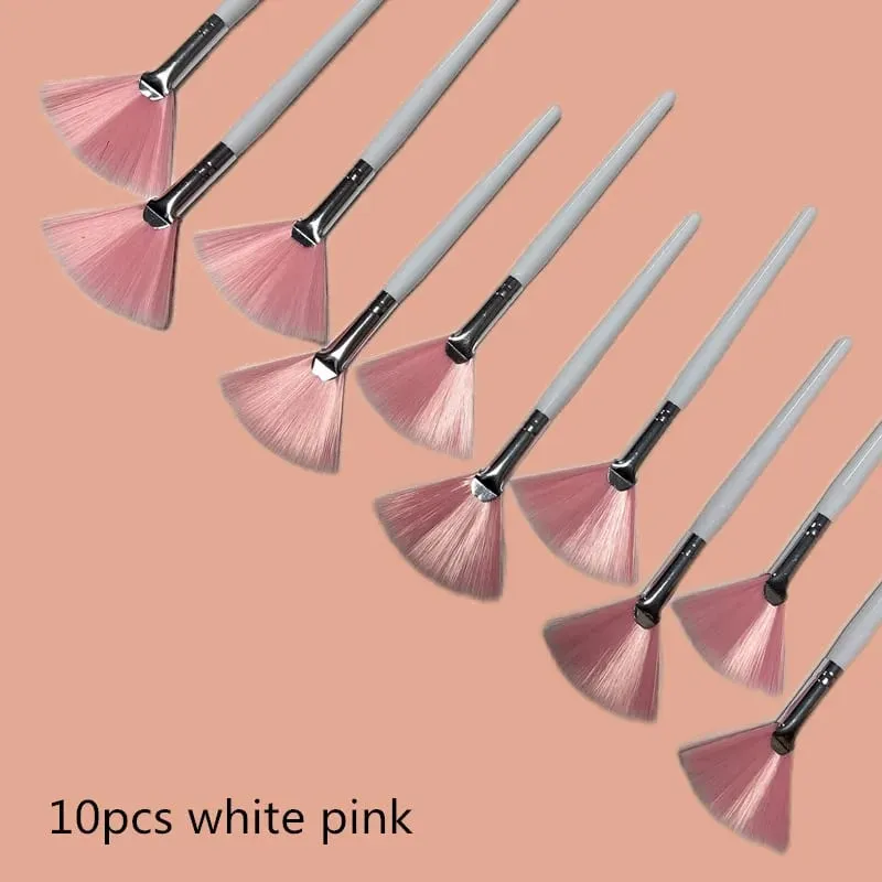 5/10pcs Fan Shape Foundation Makeup Brushes Multifunctional Facial Mask Brush Essential Oil Women Beauty Makeup Tools Brush
