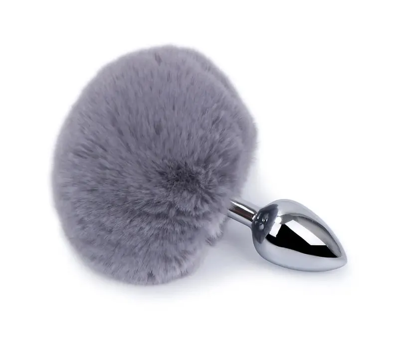 Plush Silicone Rabbit Tail Butt Plug Vibrator Dildo Prostate Massager Sex Toy Men Women Adult Reusable