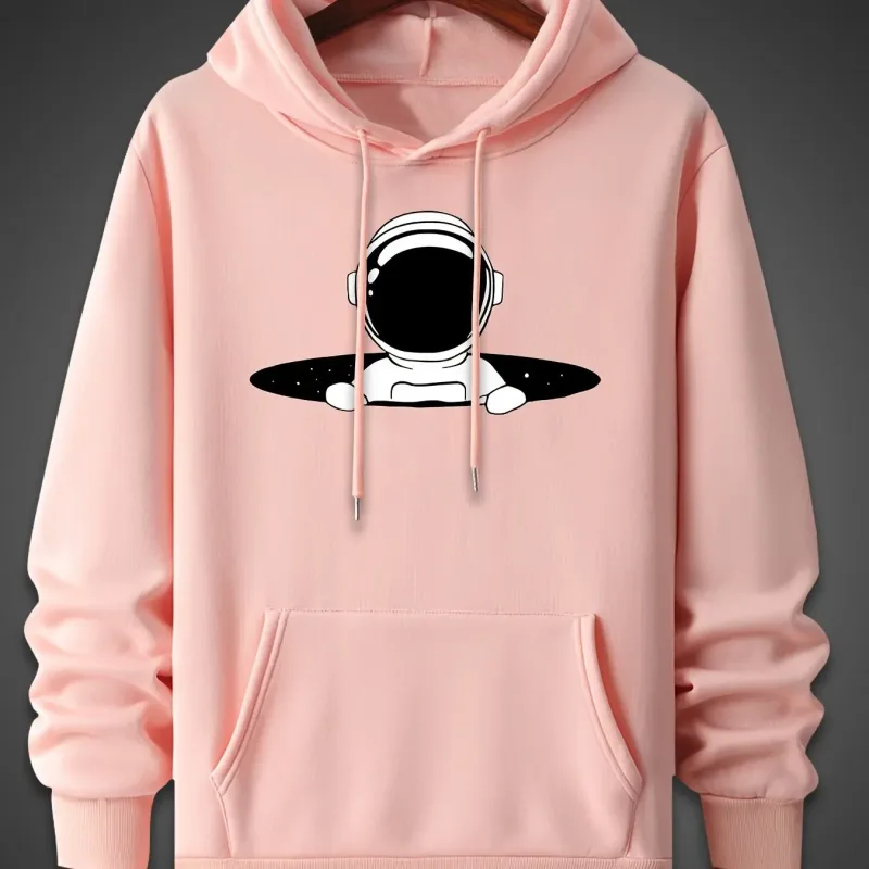 2025 New Winter Casual Men's Loose Fleece Warmth Hooded Sweatshirt Fashionable Trendy Casual Multi-purpose Walkaround 2D Hooded
