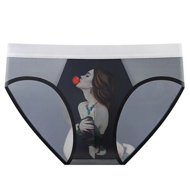 Novelty Cartoon Mesh Briefs Men Underwear NEW 2026 Male U Convex Pouch Underpants Plus Size XL-4XL — image 10