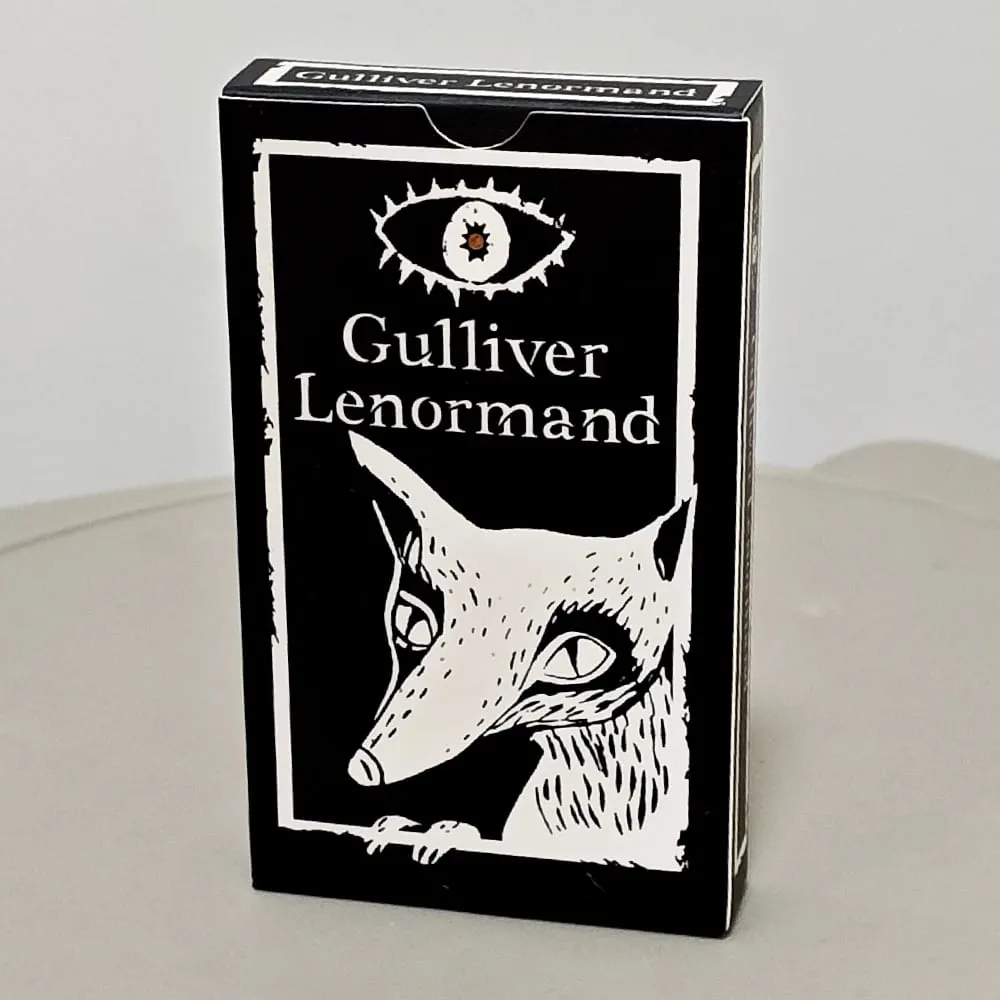 Gulliver Lenormand Oracle Deck 10.3*6cm - 36 Cards Minimalist Black & White Linocut Art