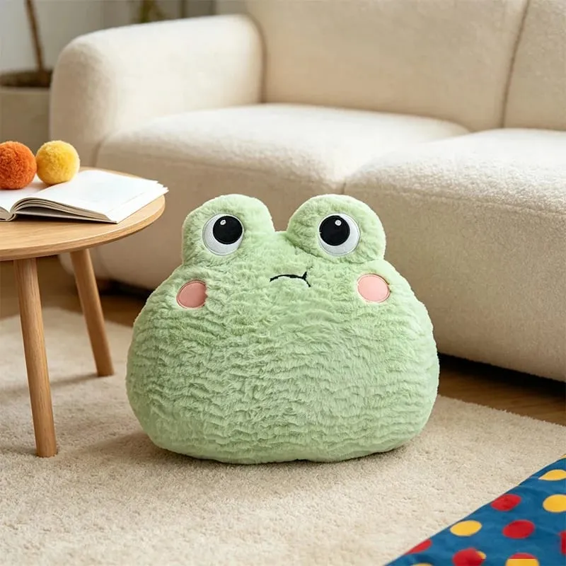 40CM Kawaii Cartoon Animal Plush Pillow Soft Stuffed Soft Fox Sheep Frog Cat Seal Dog Pig Cushion Funny Home Decoration Gifts