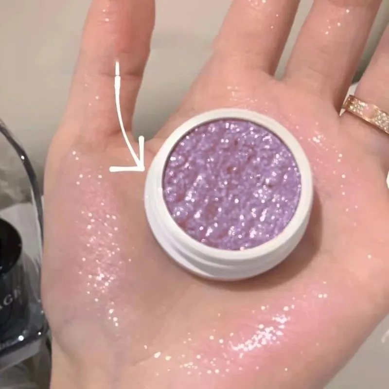 Monochrome Glitter Eyeshadow Gold Shining Brighten Eyes Makeup Long Lasting Eye Brightening Makeup Pearlescent Shimmer EyeShadow — image 5