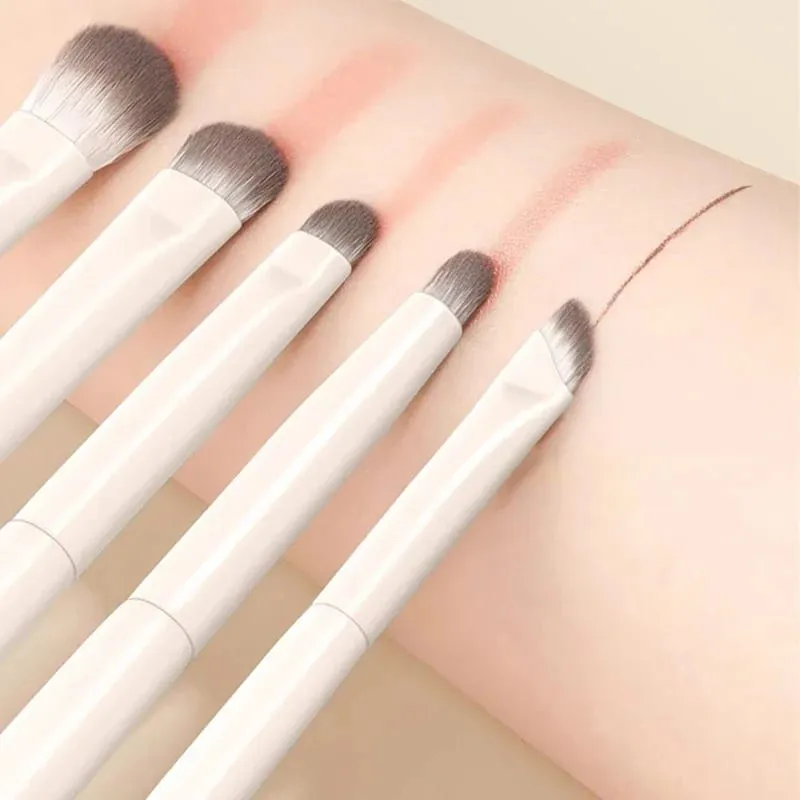 5/6/8/10pcs 내추럴 아이 메이크업 브러쉬 세트 디테일 아이 섀도우 브러쉬 메이크업 브러쉬 화이트 울트라 소프트 아이 섀도우 아이 라이너 메이크업 도구