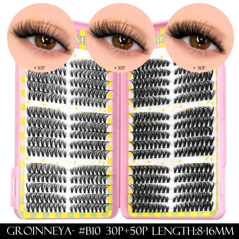 Lash Clusters 540pcs 60D+100D Eyelashes Extensions 2style Mixed Lash Book Fluffy Cat Eye Eyelashes False Lashes Makeup