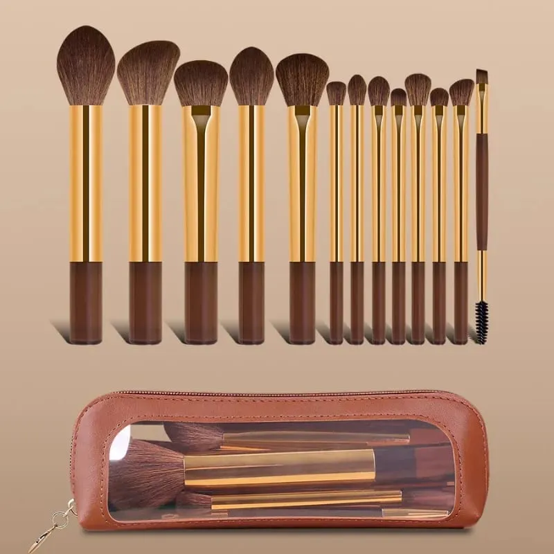 Professional 13Pcs Makeup Brush Set 13 High Precision Brushes with Portable Storage Bag Cosmetic Tools for Foundation Blending — image 1