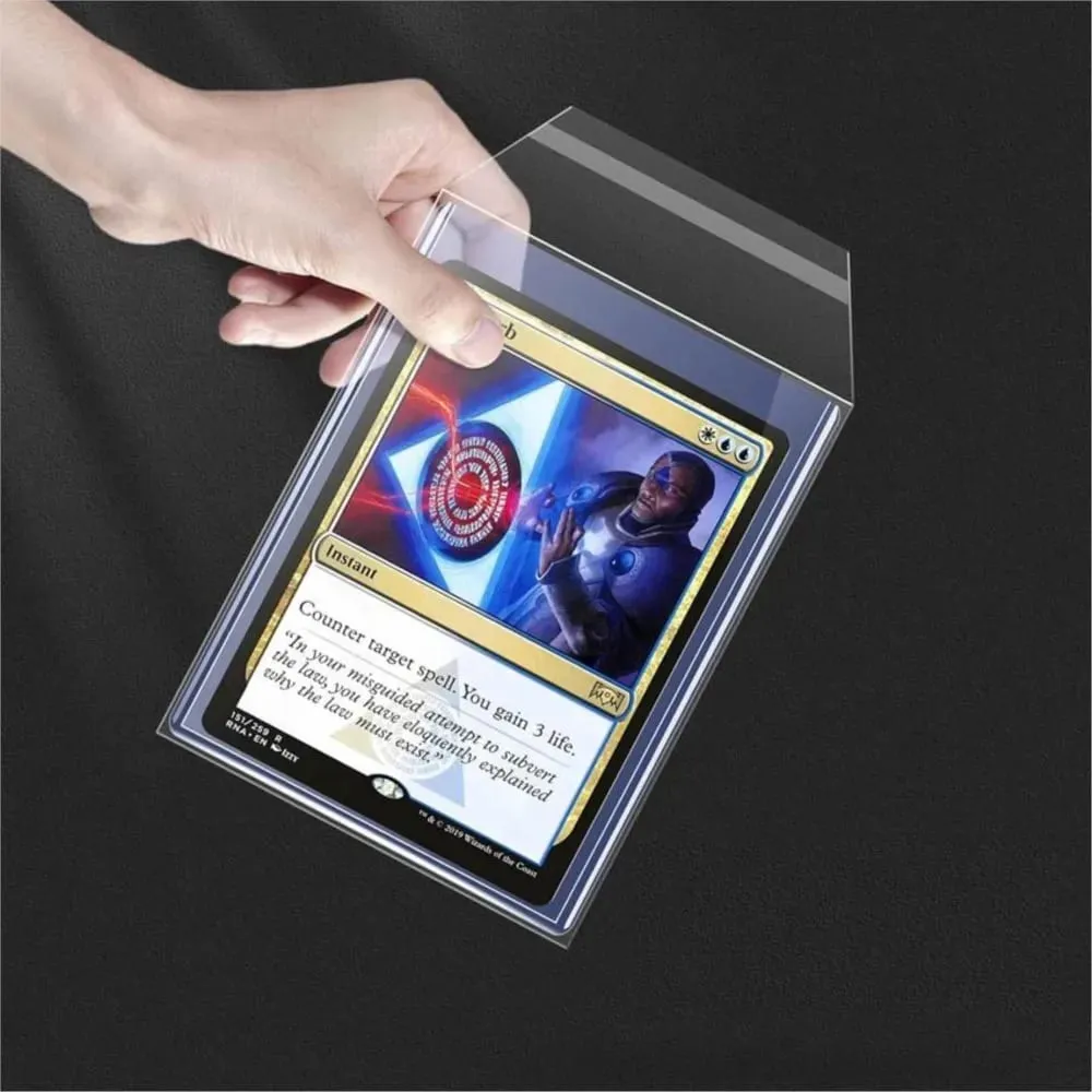 100PCS Clear Protective Sleeves Fit For 35PT-100PT Hard Plastic Card Holder For Pokemon TCG Game Trading Sports Cards Protector