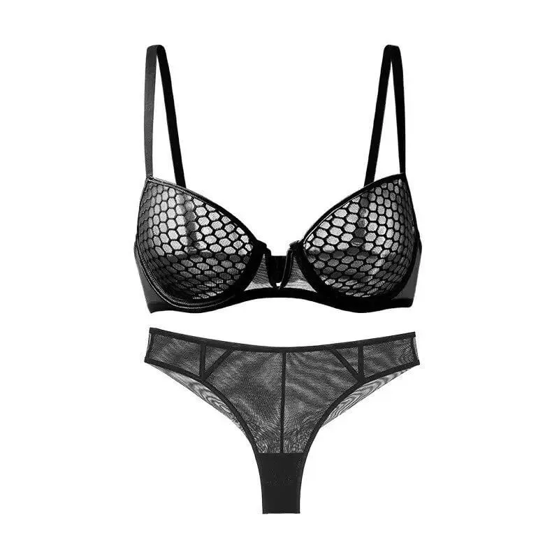 Full Bust Ladies Ultra-Thin Minimizer Bra Set Summer Soft Underwire Side Support Anti-Sagging Comfort Lingerie