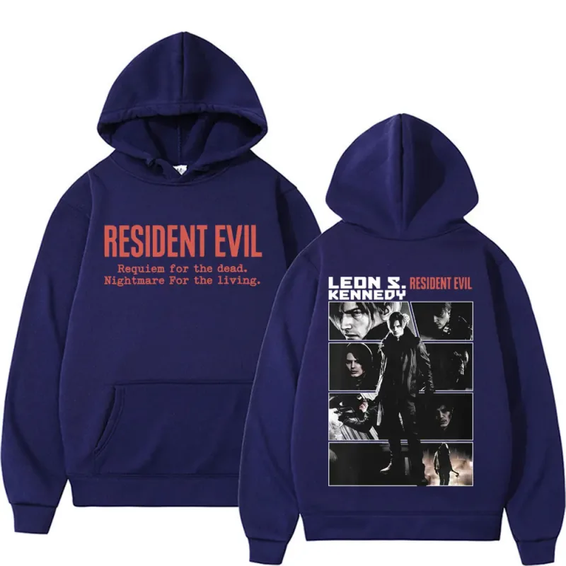 Limited Leon Kennedy Sweatshirts Resident Evil Requiemm Hoodie Pullovers Men Women Fashion Casual Fleece Cozy Hoodies Streetwear