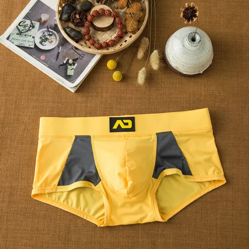Herren-Unterwäsche aus Milchseide mit flachem Winkel, bequeme und hautfreundliche, atmungsaktive, seidig glatte, schnell trocknende Low-Rise-Boxershorts — image 9