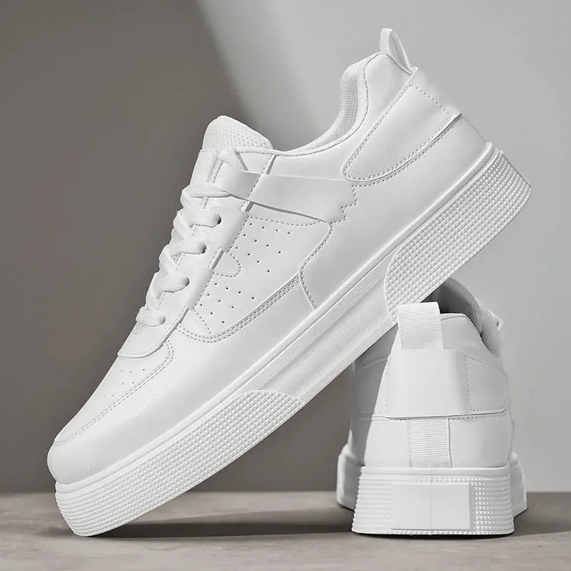 Männer Weiß Schwarz Casual Sneakers Dicke Sohle Plattform Skateboard Schuhe Mode Atmungsaktive Streetwear männer Sport Schuhe