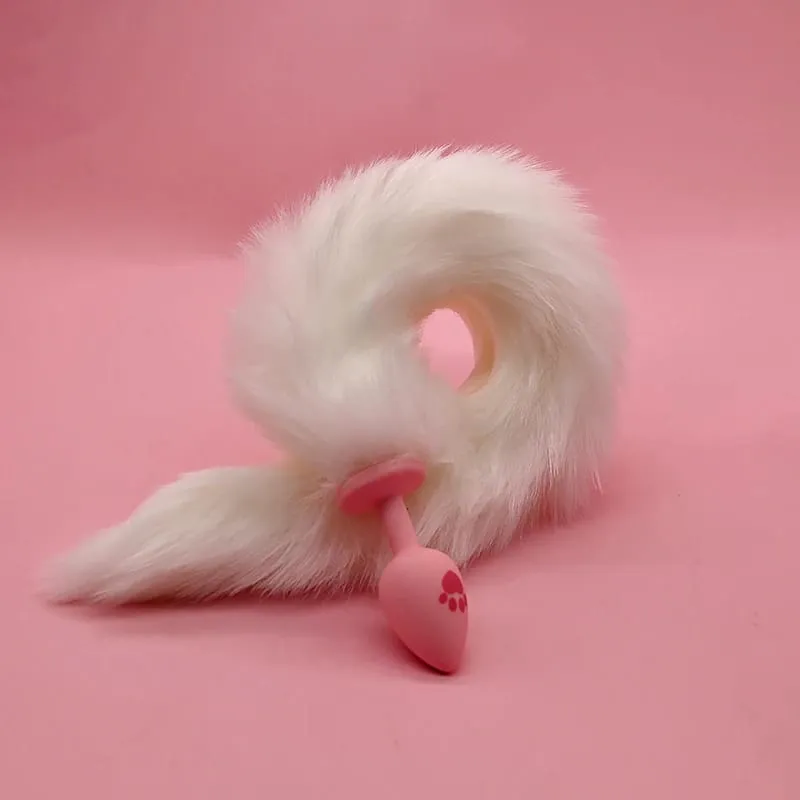 Soft Rabbit Long Tail Metal Anal Stopper SM Rabbit Tail Butt Plug Anal Sex Toys Prostate Massager Anus Sex Products for Men — image 3
