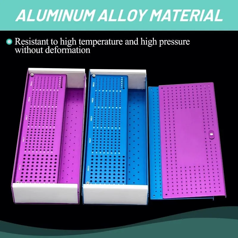 Pet Screw Box Aluminum Alloy Sterilization Box Orthopedic Screw Instrument Sterilization Box Storage Case,Makeup tools — image 2