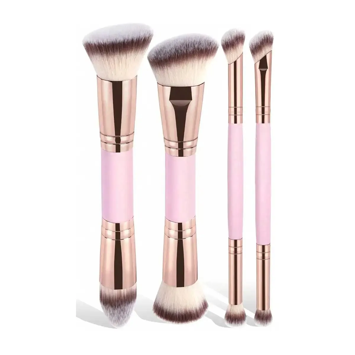 4pcs Basic Makeup Brushes Set With Box Dual-ended Foundations Powder Blush Details for Eyeshadow Brushes Beginner Travel — image 1