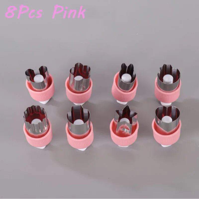 3/5/8Pcs Pressed Fruit Printing Cutting Flower Vegetable Kitchen Embossing Biscuit Cookie Cutting Mold For Kids Lunch Bento Box