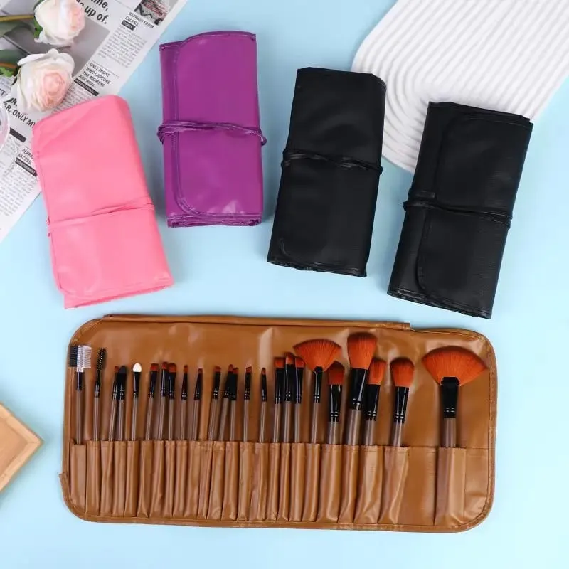 Professional 24Pcs Beauty Brush Set Includes All Makeup Brushes with Organizer Bag for Personal and Travel UseHot
