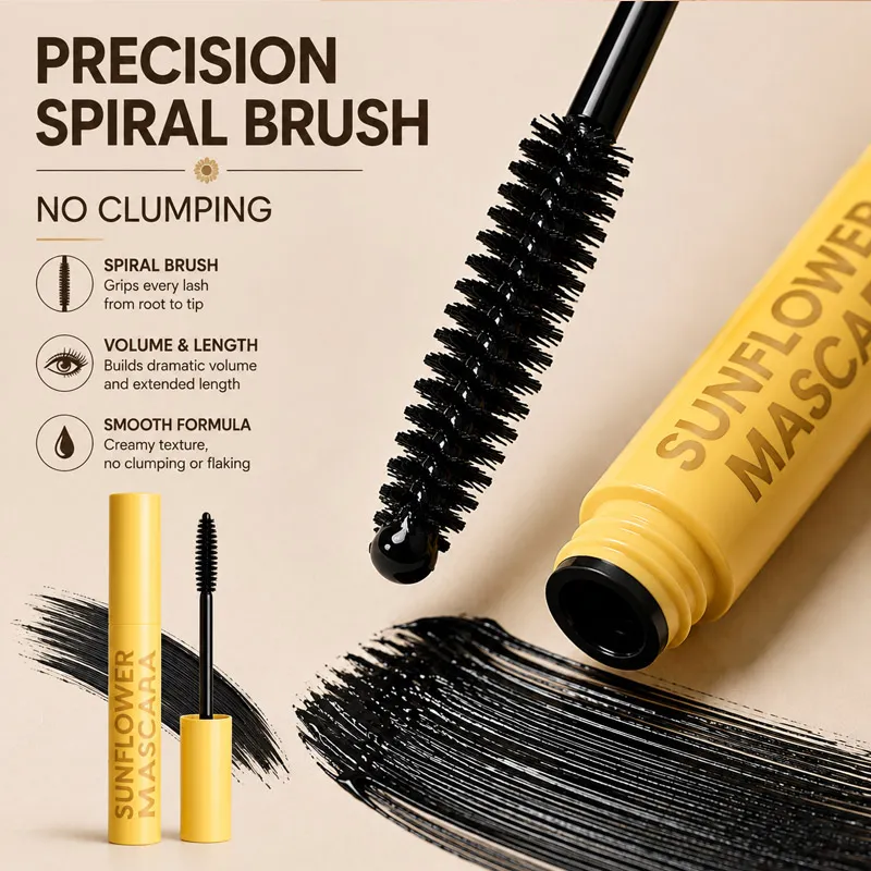 Mascara Lengthening Thick Curling Waterproof Long Lasting Eye Makeup Tool