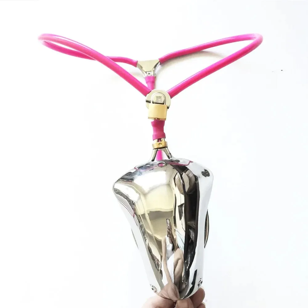 Men's red makeup invisible chastity belt chastity lock adult sex toy anti infidelity anti masturbation chastity lock — image 2